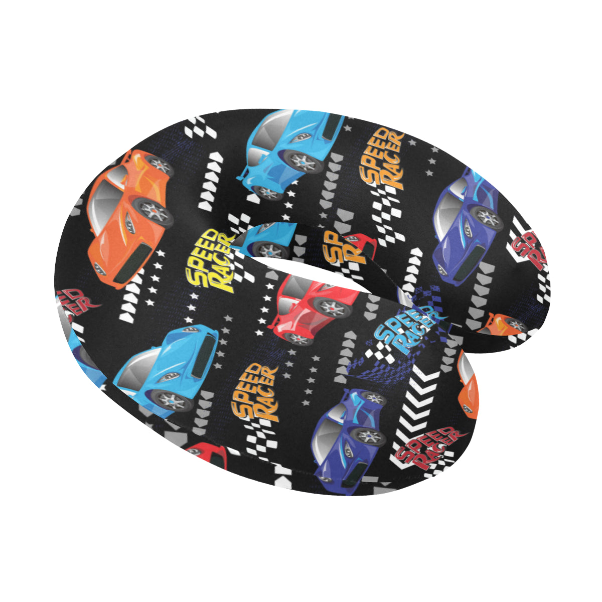 Racing Pattern Print Design A05 U-Shaped Travel Neck Pillow