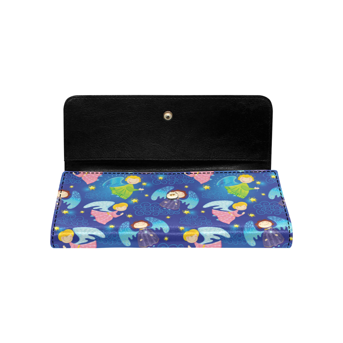 Angel Little Pattern Print Design 02 Women's Trifold Wallet