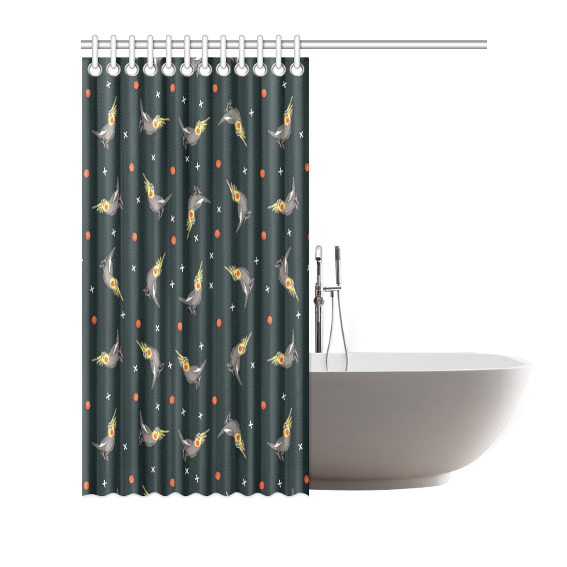Cockatiel Pattern Print Design 02 Shower Curtain