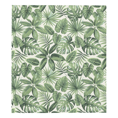 Palm Leaves Pattern Print Design PL014 Premium Quilt