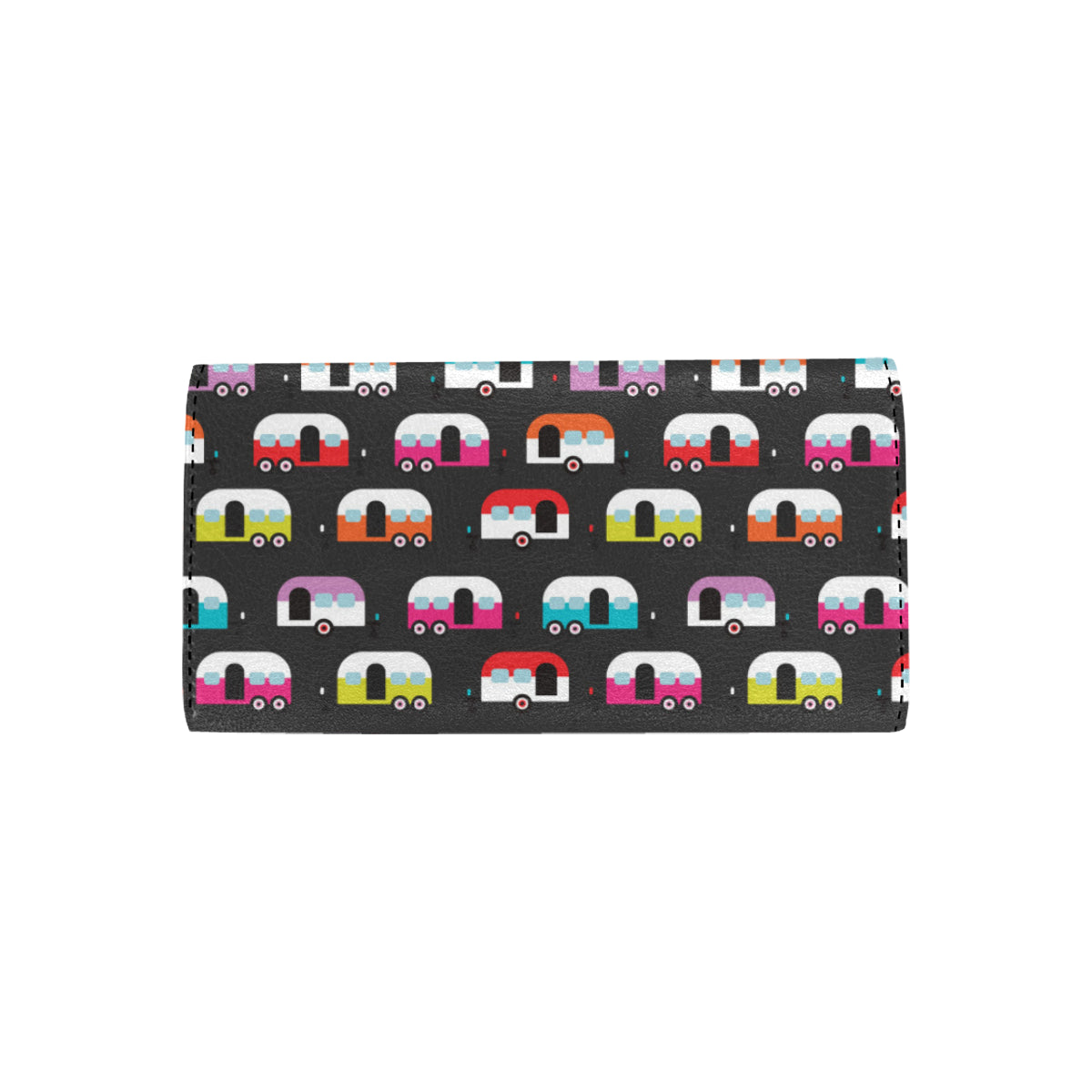 Camper Caravan Pattern Women's Trifold Wallet