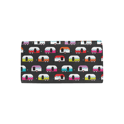 Camper Caravan Pattern Women's Trifold Wallet