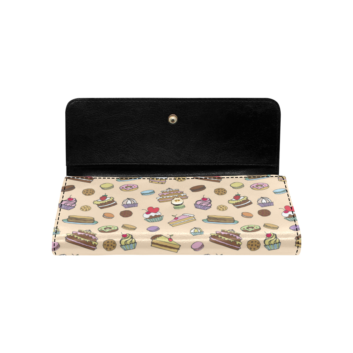 Cake Pattern Print Design 03 Women's Trifold Wallet