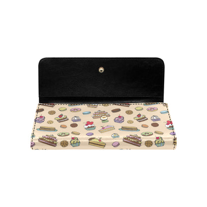 Cake Pattern Print Design 03 Women's Trifold Wallet