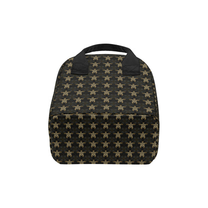 Gold Tribal Turtle Polynesian Design Insulated Lunch Bag