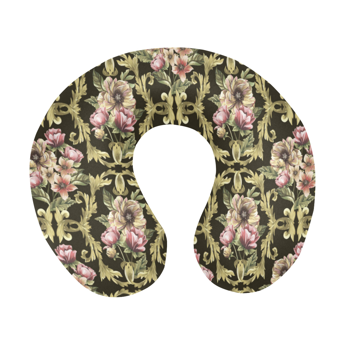Baroque Pattern Print Design 02 U-Shaped Travel Neck Pillow