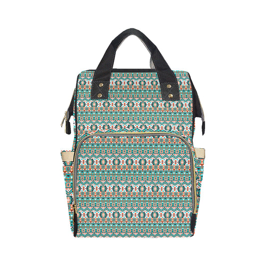 Indian Navajo Ethnic Themed Design Print Diaper Bag Backpack