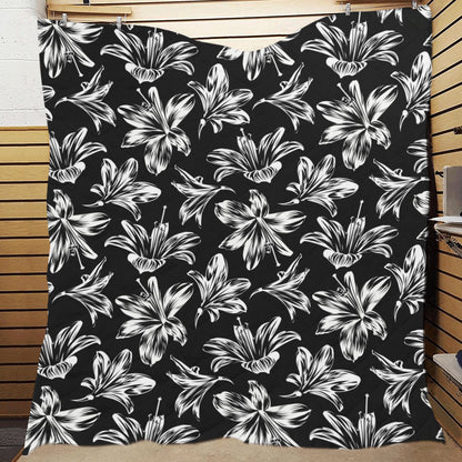 Amaryllis Pattern Print Design AL04 Premium Quilt
