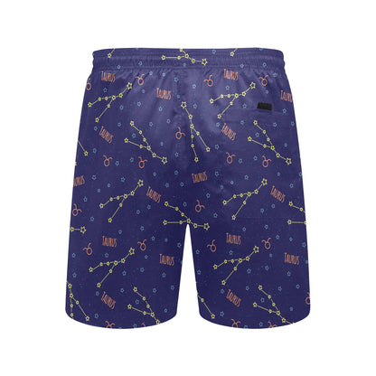 Taurus Print Design LKS301 Men's Swim Trunks Beach Shorts