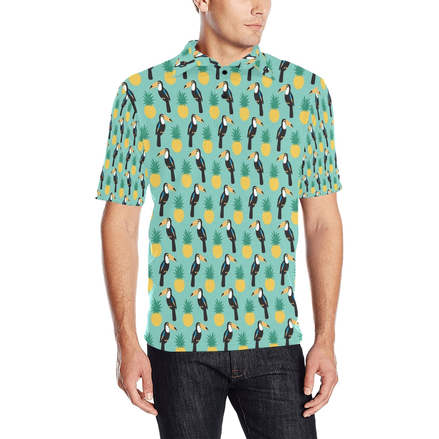 Toucan Print Design LKS301 Men Polo Shirt