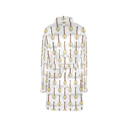 Banjo Print Design LKS402 Women's Fleece Robe
