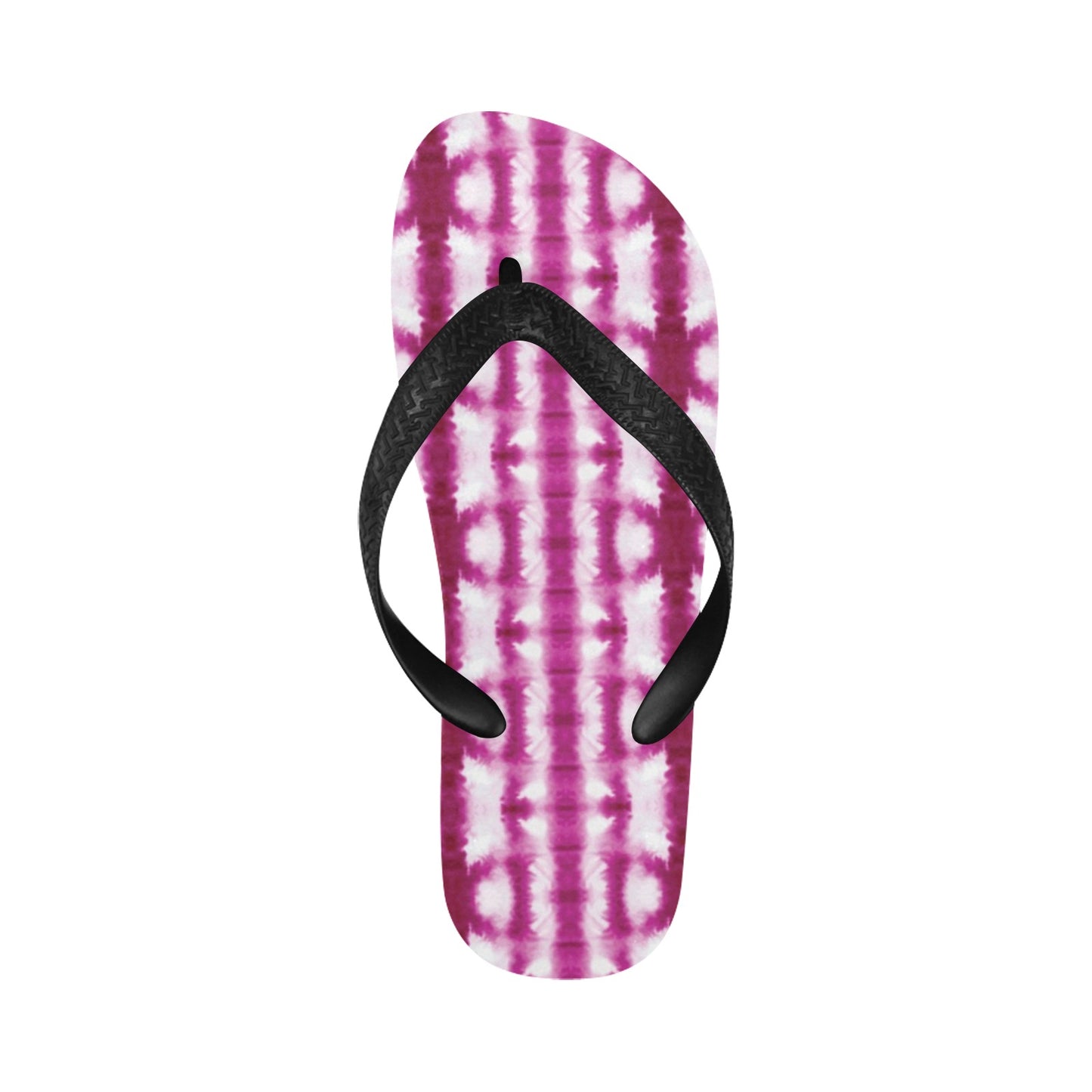 Tie Dye Dark Pink Print Design LKS303 Flip Flops