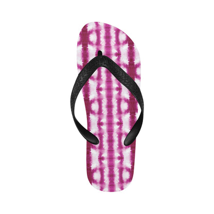 Tie Dye Dark Pink Print Design LKS303 Flip Flops