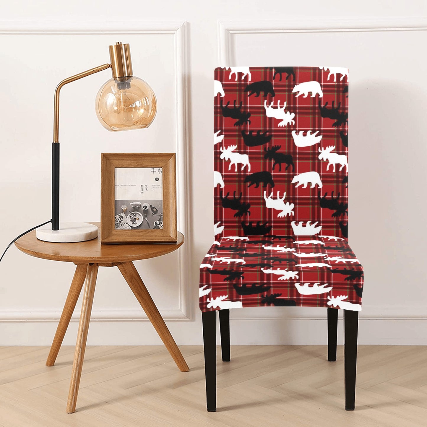 Moose Print Design LKS401 Dining Chair Slipcover