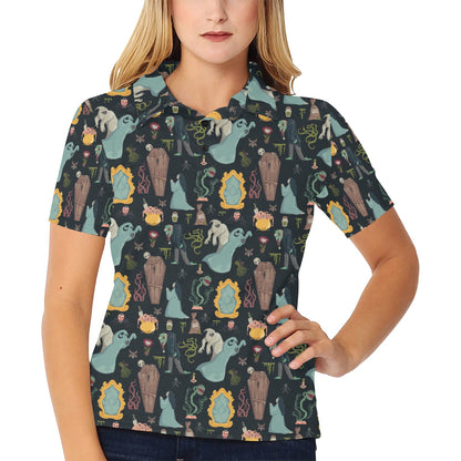 Creepy Print Design LKS303 Women's Polo Shirt