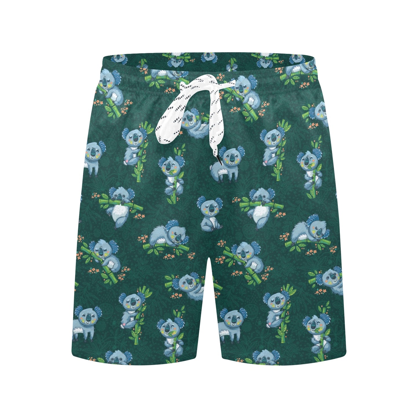 Koala Blue Design Print Men's Swim Trunks Beach Shorts