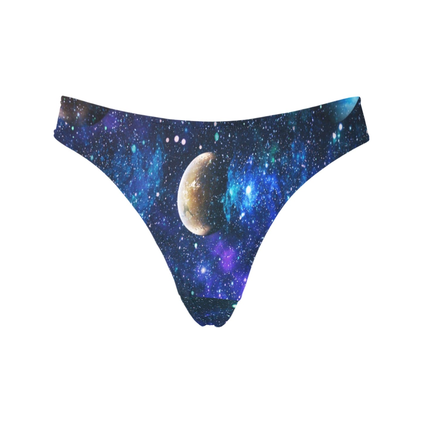 Galaxy Stardust Planet Space Print Women's Thongs