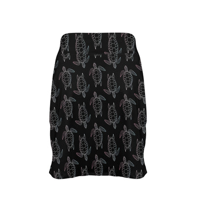 Sea Turtle Print Design LKS3012 17" Golf & Pickleball Skort with Pockets