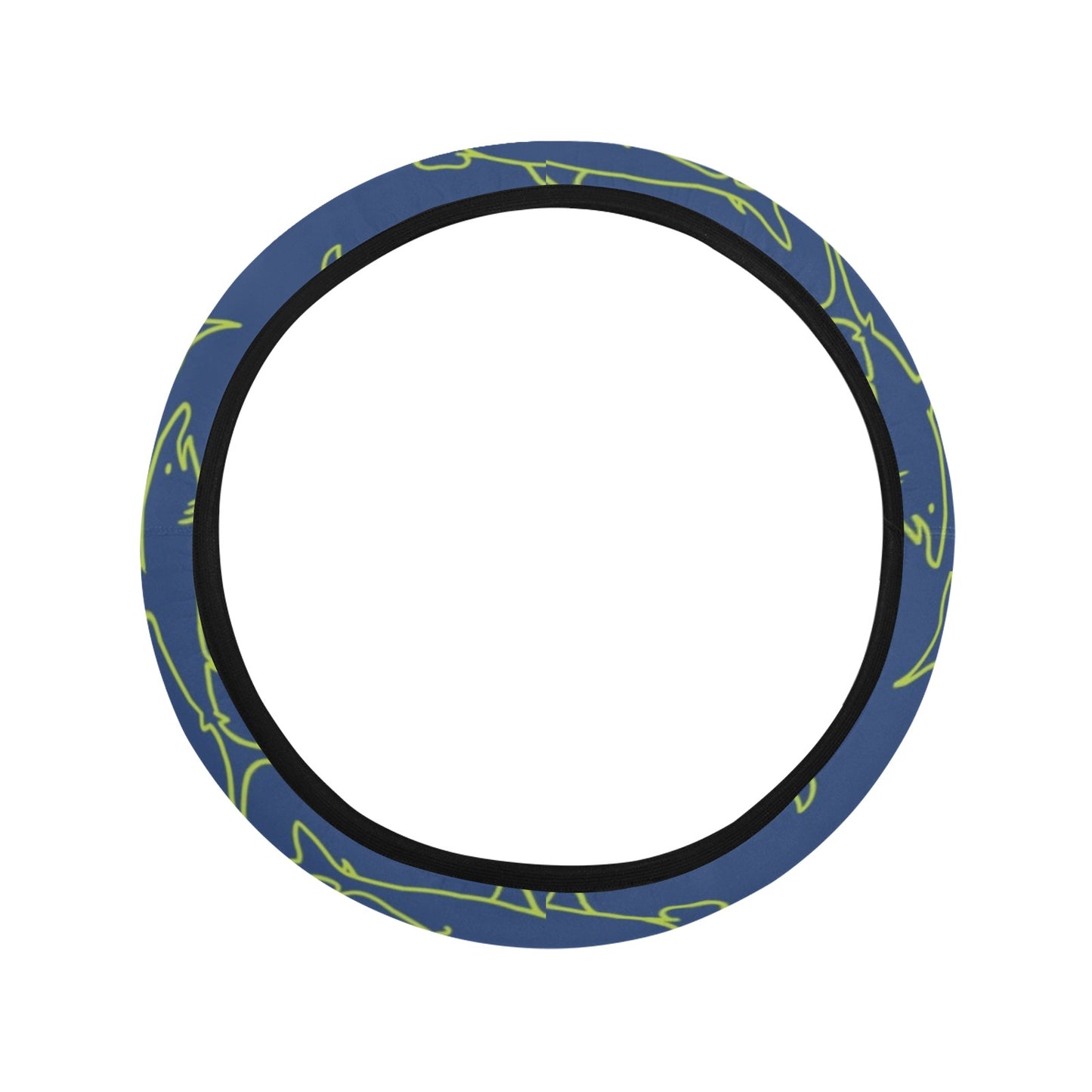 Shark Print Design LKS301 Steering Wheel Cover with Elastic Edge