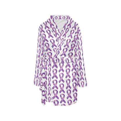 Pancreatic cancer Pattern Print Design A01 Women's Fleece Robe