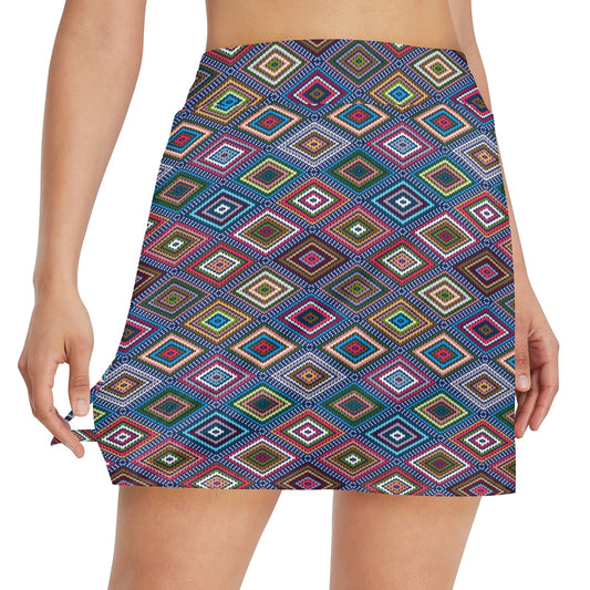 Southwestern Design 17" Golf & Pickleball Skort with Pockets