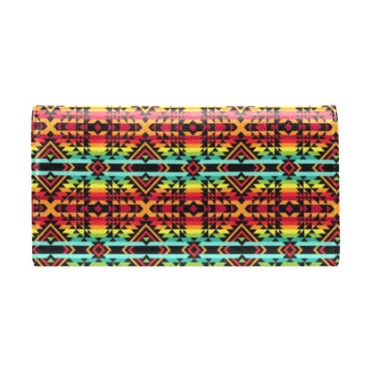 Kente Red Design African Print Women's Trifold Wallet