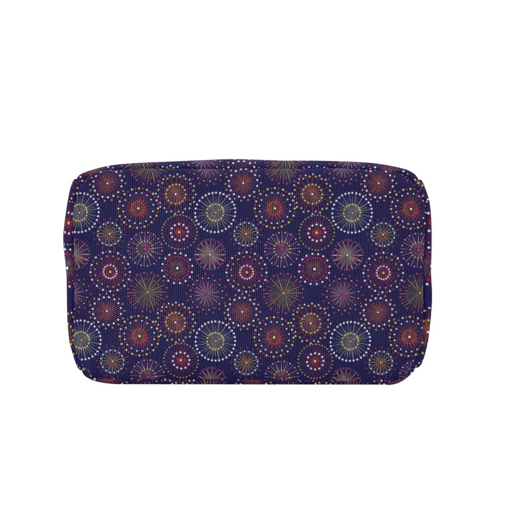 Firework Flower Style Print Design LKS302 Insulated Lunch Bag