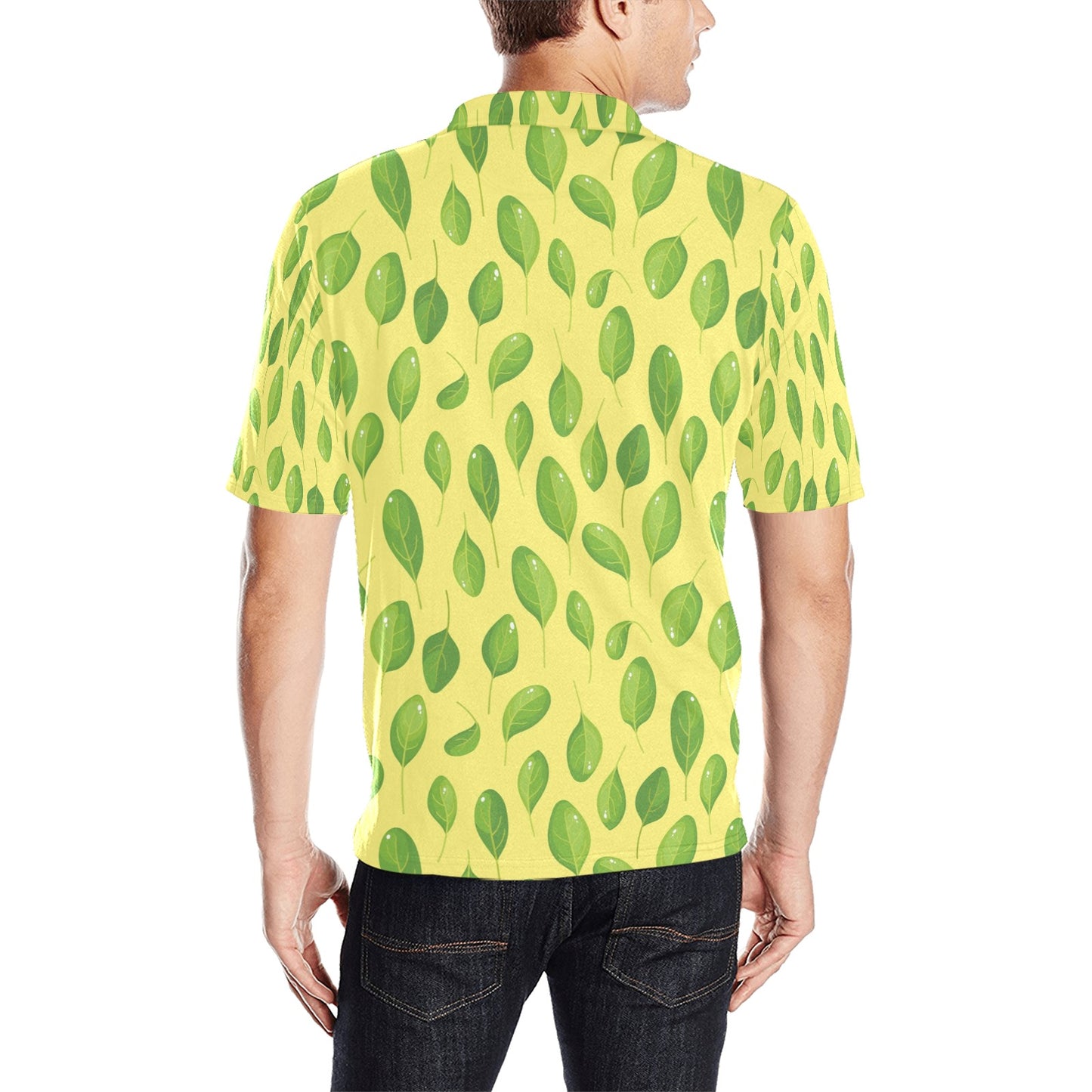 Spinach Print Design LKS302 Men Polo Shirt
