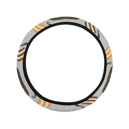 Vikings Print Design LKS308 Steering Wheel Cover with Elastic Edge