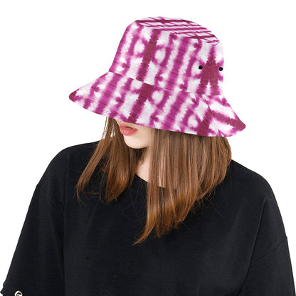 Tie Dye Dark Pink Print Design LKS303 Unisex Bucket Hat