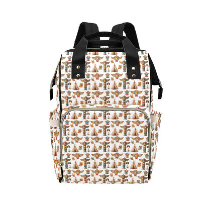 Totem Native Print Design LKS303 Diaper Bag Backpack