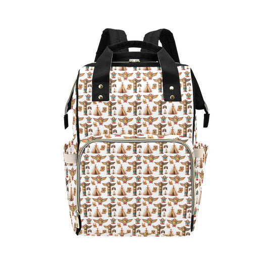 Totem Native Print Design LKS303 Diaper Bag Backpack