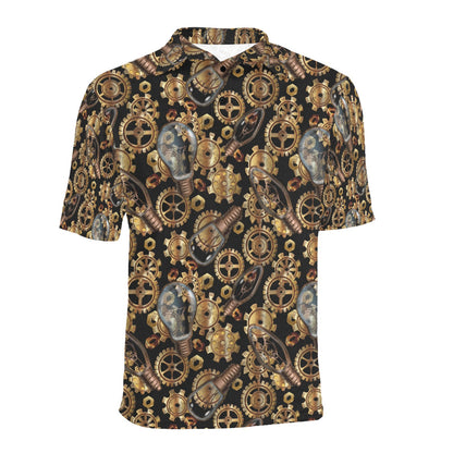 Steampunk Lightbulb Print Design LKS304 Men Polo Shirt