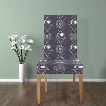 Sun Moon Print Design LKS309 Dining Chair Slipcover