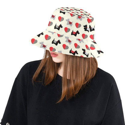 Scottish Terriers Print Design LKS3010 Unisex Bucket Hat