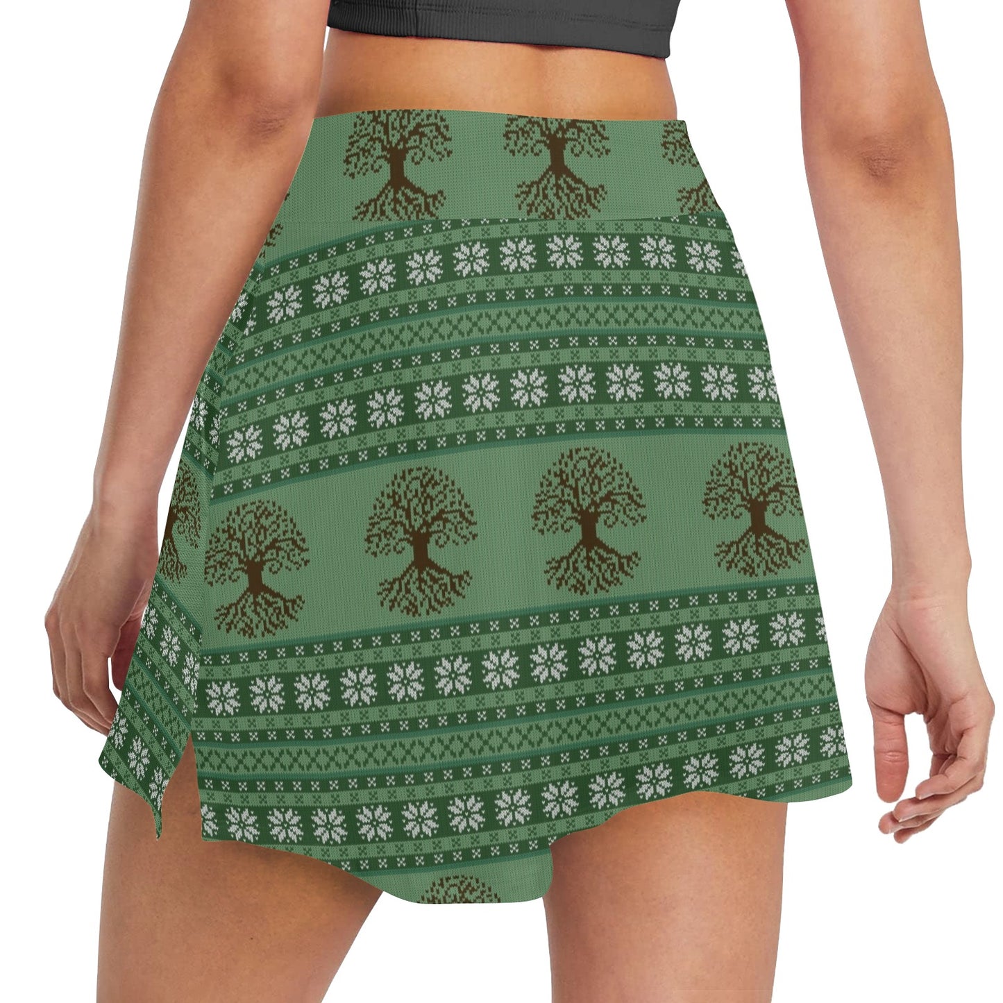 Tree Of Life Knit Style Print Design LKS301 17" Golf & Pickleball Skort with Pockets