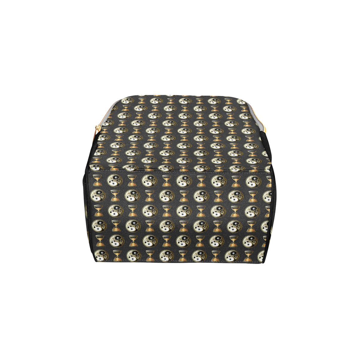 Yin Yang Skull Themed Design Print Diaper Bag Backpack