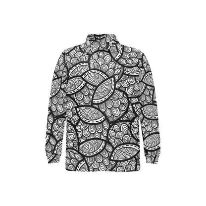 Polynesian Pattern Print Design A01 Long Sleeve Polo Shirt For Men's