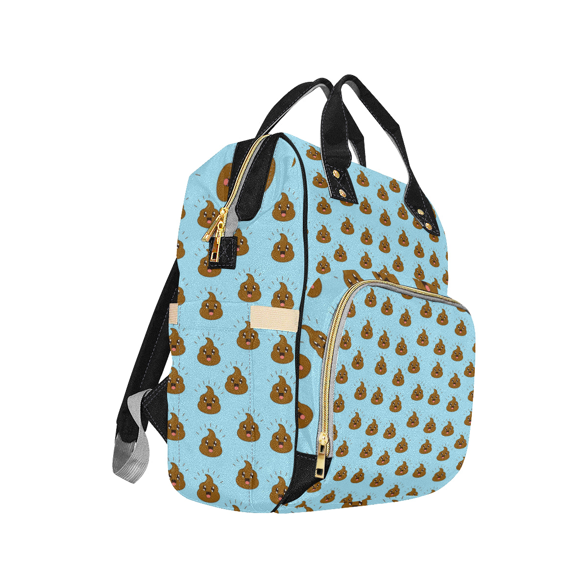 Poop Emoji Pattern Print Design A03 Diaper Bag Backpack