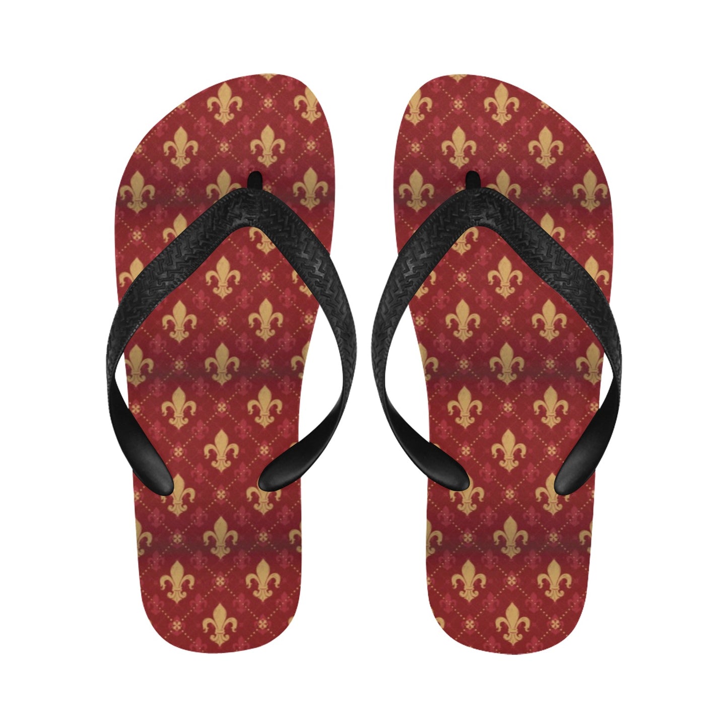 Fleur De Lis Print Design LKS401 Flip Flops
