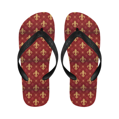 Fleur De Lis Print Design LKS401 Flip Flops