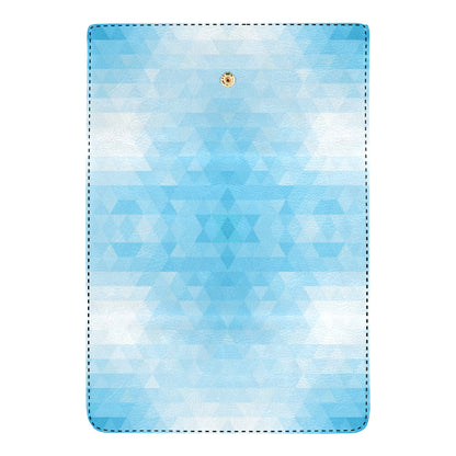 Geometric Blue Pattern Print Design 01 Women's Trifold Wallet