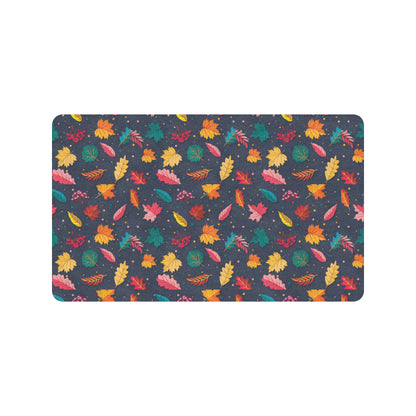 Elm Leave Colorful Print Pattern Rubber Doormat