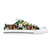 Hibiscus With Butterfly Print Design LKS305 Women's White Low Top Shoes