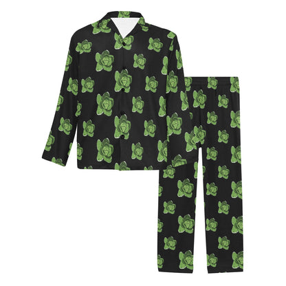 Cabbage Pattern Print Design 03 Men's Long Pajama Set