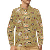 Ancient Greek Classic Pattern Design LKS305 Long Sleeve Polo Shirt For Men's