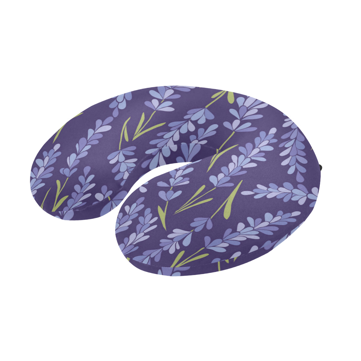 Lavender Pattern Print Design 03 U-Shaped Travel Neck Pillow