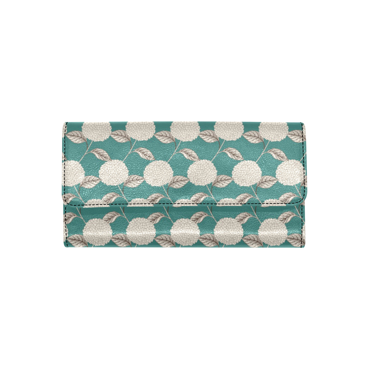 Hydrangea Pattern Print Design HD03 Women's Trifold Wallet