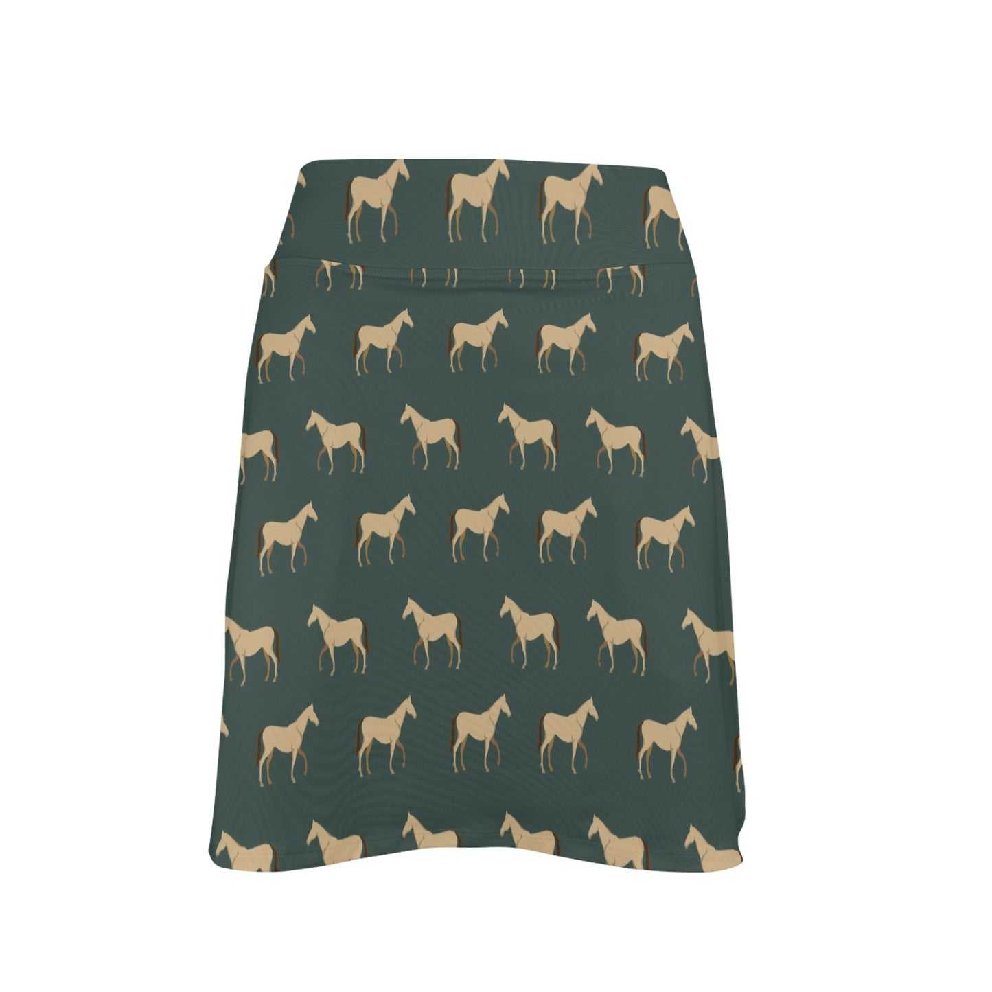 Horse Classic Themed Pattern Print Women's Golf Skirt with Pocket