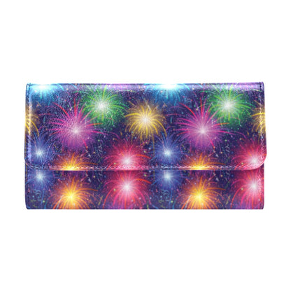 Firework Colorful Print Design LKS301 Women's Trifold Wallet